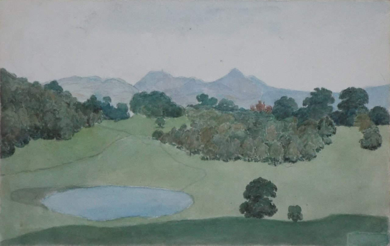 Watercolour - Powis Castle & Park - 27 July 1846